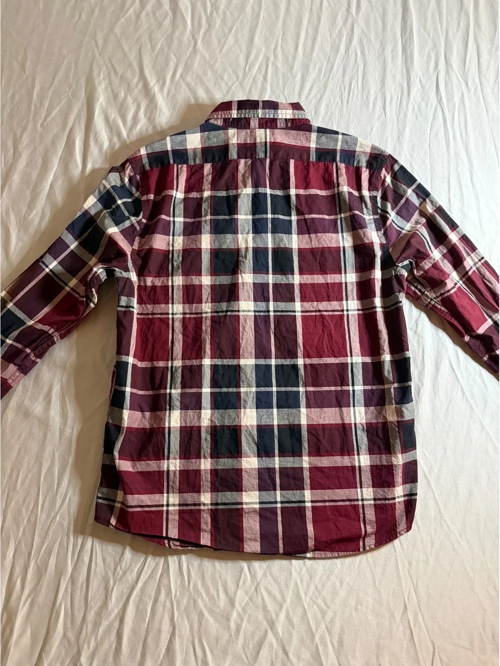 Banana Republic Slim Fit Untucked Plaid Shirt Medium 100% Cotton